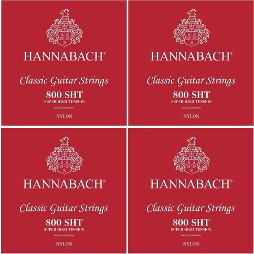 4 sets Hannabach Silver Plated 800 SHT Classical Guitar Strings Set Super High Tension