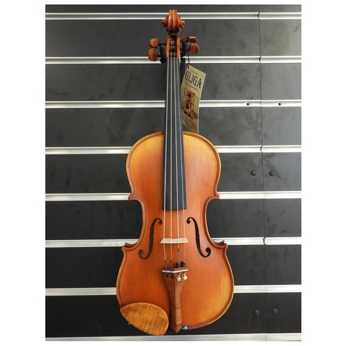 Gliga Violin 4/4 Genova 2 Outfit Antique Finish Pro Setup Ready to Play 