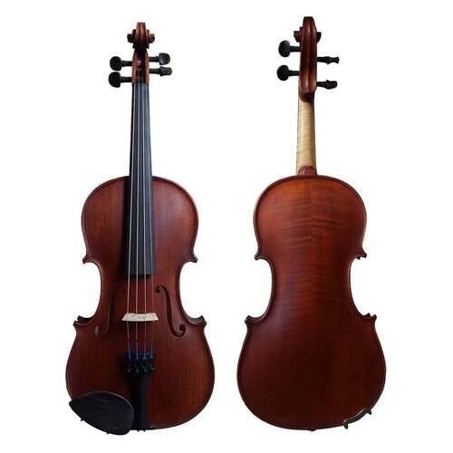 Gliga Violin 4/4 Gliga I Outfit  Dark Antique Finish Pro Setup Ready to Play 