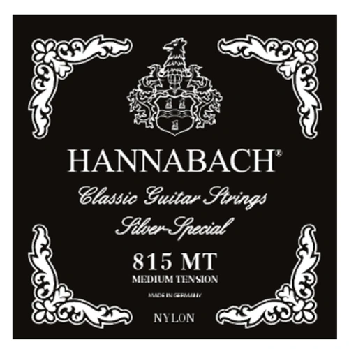 Hannabach Classical Guitar Set-Silv/Special 815  Blk Medium Tension