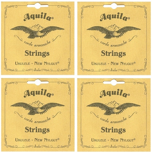 4 x 9U Aquila Concert Ukulele String Wound 4th Low G Tuning , Single String