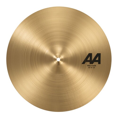 Sabian AA21606 AA Series Thin Crash Brilliant Finish B20 Bronze Cymbal 16in