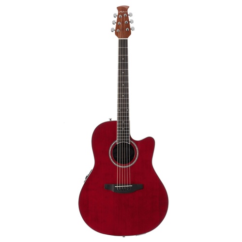 Ovation Applause Standard Mid Depth Acoustic / Electric Guitar Ruby Red