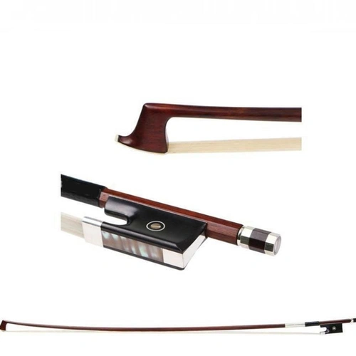Mueller Octagonal Brazilwood 1/4 Violin Bow Fully Mounted Ebony Frog Abalone sli