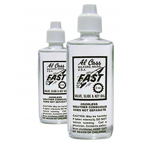 2 x Al Cass Fast Valve, Slide and Key Oil - Trumpet Tuba French Horn Trombone, 