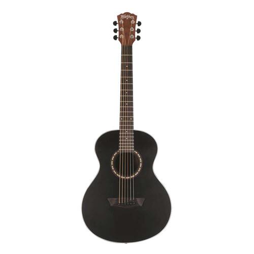 Washburn AGM5BMK-A-U G-Mini Traveller Guitar Apprentice, Black Matte