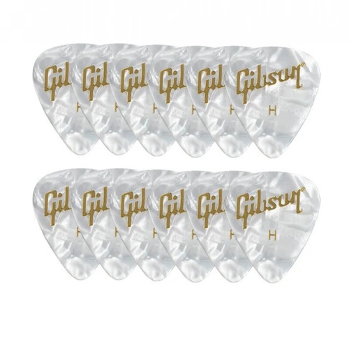 Gibson APRW12-74H Pearloid Heavy - 12 Pack Guitar Picks