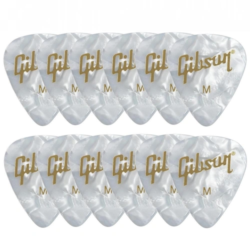 Gibson APRW12-74M Pearloid Medium  - 12 Pack Guitar Picks