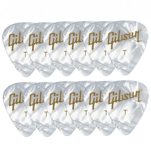 Gibson APRW12-74T Pearloid Thin - 12 Pack Guitar Picks