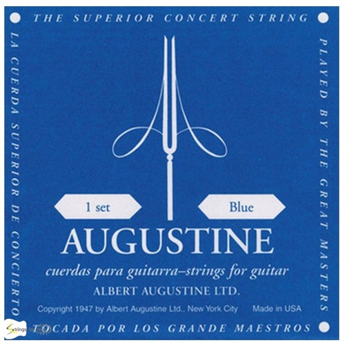 Albert Augustine Classic Blue Nylon treble Classical Guitar Strings ( 3 String set)