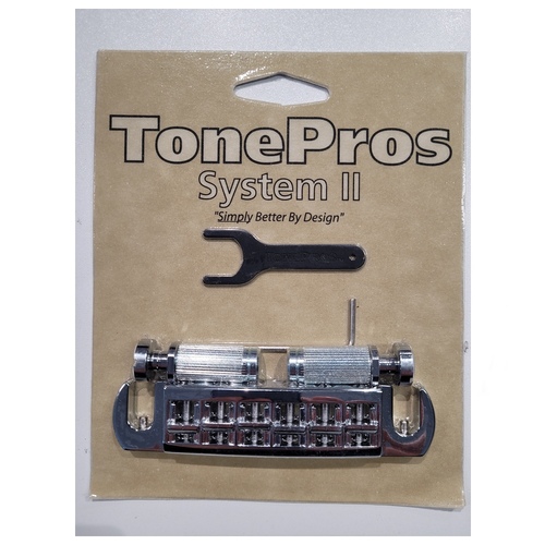 TonePros AVT2G-C LOCKING WRAP AROUND BRIDGE SET for Gibson Chrome