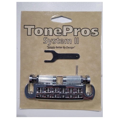 TonePros AVT2G-C LOCKING WRAP AROUND BRIDGE SET for Gibson Chrome