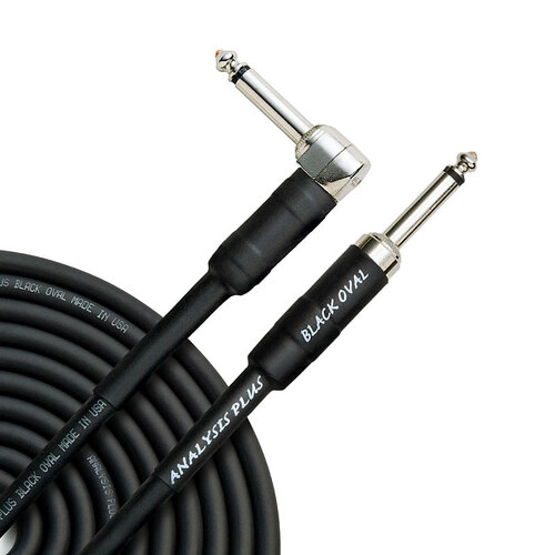 Analysis Plus Black Oval Instrument Cable Straight to Angle  6m