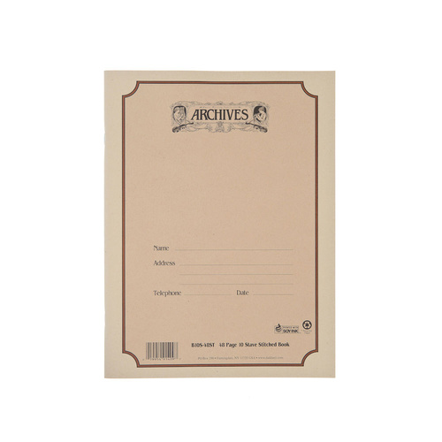 Archives Standard Bound Manuscript Paper Book, 10 Stave, 48 Pages