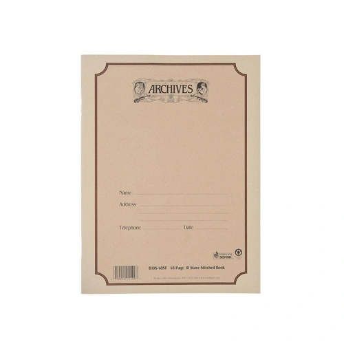 Archives Standard Bound Manuscript Paper Book, 10 Stave, 48 Pages