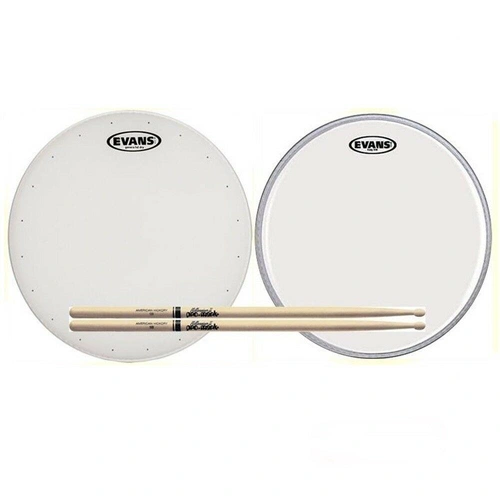 Evans 14" HD Dry Snare Batter and Snare Side Head Pack c/w 5AN Pro-Mark Sticks