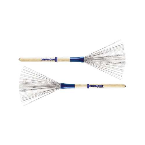 Promark B300 Accent Japanese Oak Wood-Handle Wire Brushes Pair
