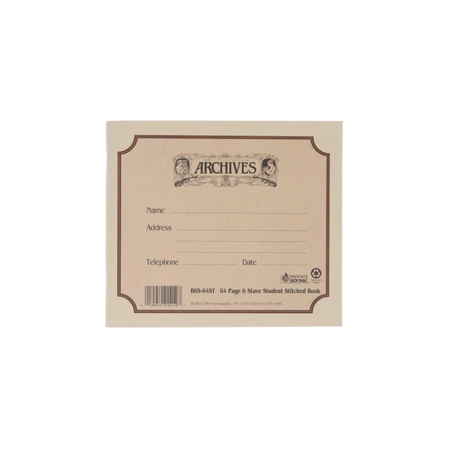 Archives Standard Bound Manuscript Paper Book, 6 Stave, 64 Pages