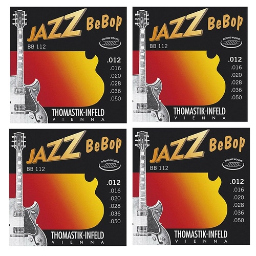 Thomastik-Infeld Jazz BeBop Acoustic/Electric Jazz Guitar Strings 12 - 50  4 Sets