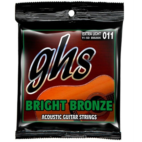 GHS BB20X 80/20 Bronze Extra Light Acoustic Guitar Strings  11 - 50