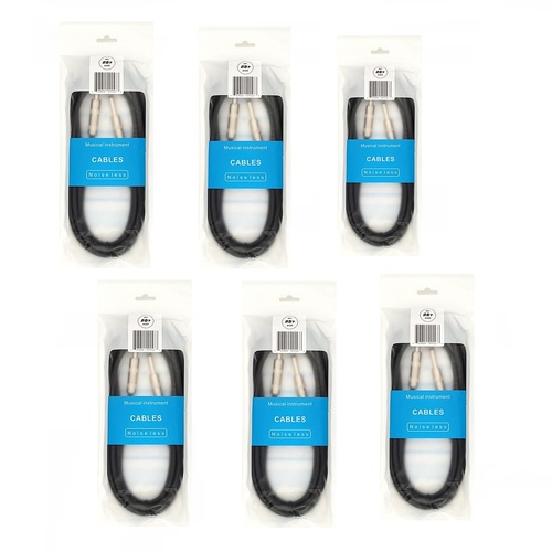 Big Bang Tone 10ft (3m) Guitar / Instrument Noiseless Cable - 6 Cables