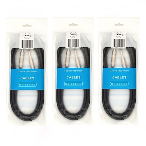 Big Bang Tone 20ft (6m) Guitar / Instrument Noiseless Cable - 3 Cables