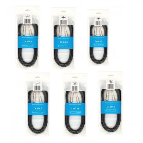 Big Bang Tone 20ft (6m) Guitar / Instrument Noiseless Cable - 6 Cables