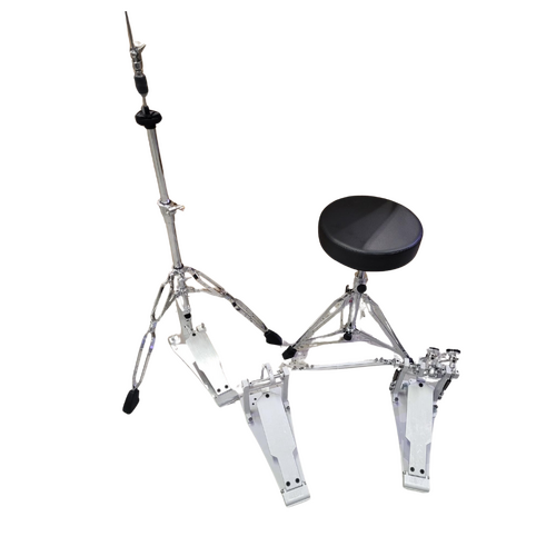 Big Bang Tone Double Bass Drum Pedal + Hi Hat Stand + Throne for Roland Electric drums