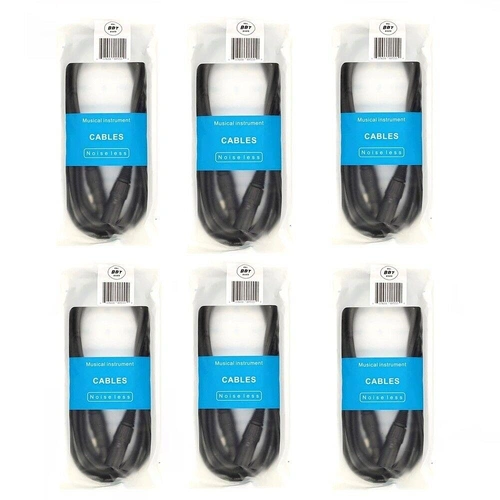 BBT Mic Cable 20FT ( 6m ) XLR Male to XLR Female 6 x  Microphone Cables