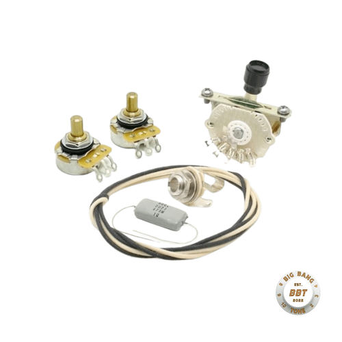 Big Bang Tone Custom 4-way wiring Kit for Fender Telecaster - 250k Pots - Solid Shaft