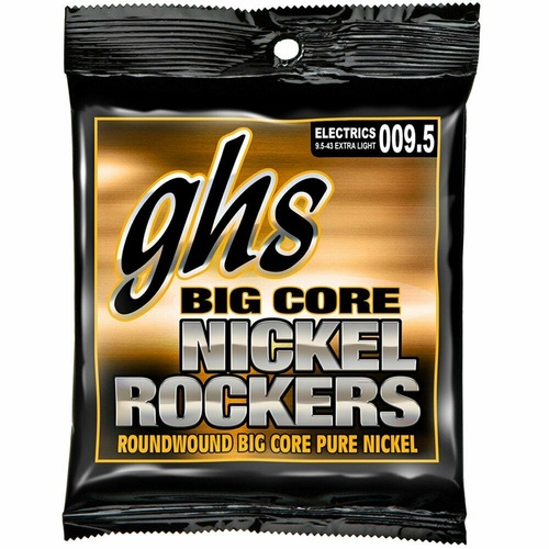 GHS Strings Big Core Nickel Rockers Pure Nickel Electric Guitar Strings 9 1/2-43