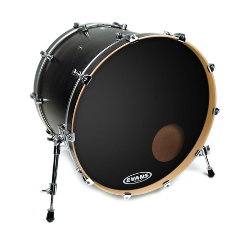 Evans EQ3 Resonant Black Bass Drum Head, 18 Inch
