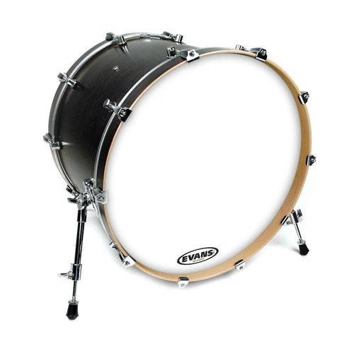 Evans EQ3 Resonant Coated White Bass Drum Head, 20 Inch