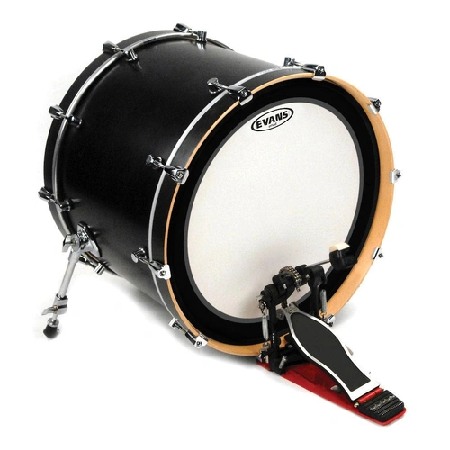 Evans EMAD Coated White Bass Drum Head, 22 Inch