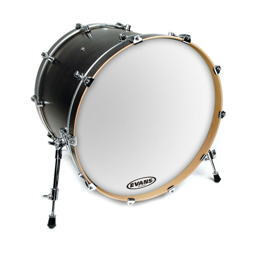 Evans EQ3 Resonant Smooth White Bass Drum Head, 24 Inch