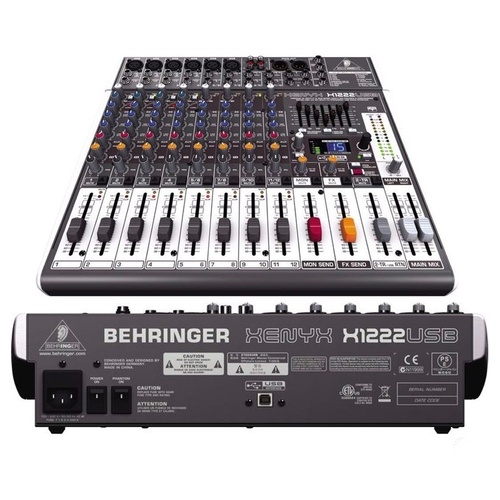 Behringer Xenyx X1222USB 16-Input 2-Bus USB Mixer w/ Effects & Mic Preamps