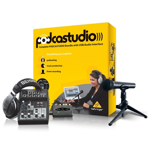 Behringer Podcast Studio USB Studio / Recording Pack with Interface and Mixer