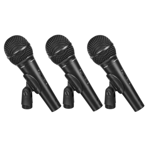Behringer XM1800S Dynamic Vocal / Instrument Microphones 3-pack with Case