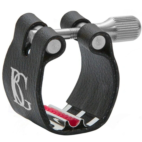 BG Ligature and Cap Bb Clarinet Revelation Silver Plated  support Red  Sling