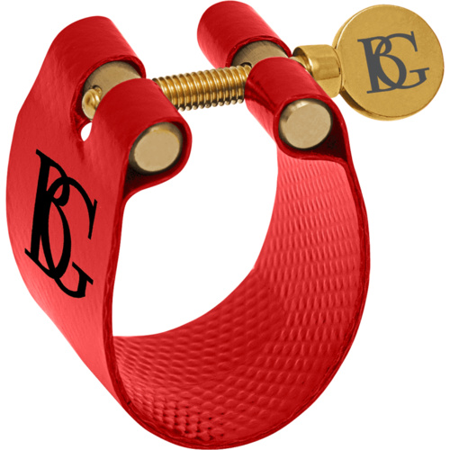 BG LFA9 Ligature with Cap for Alto Saxophone - Flex Fabric Red Made in France