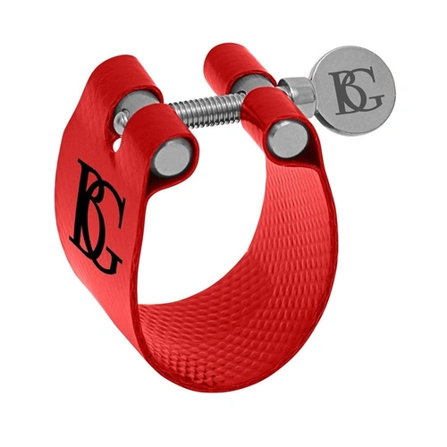 BG LFB9 Red Ligature with Cap, Bb Clarinet, Flex Fabric Made in France