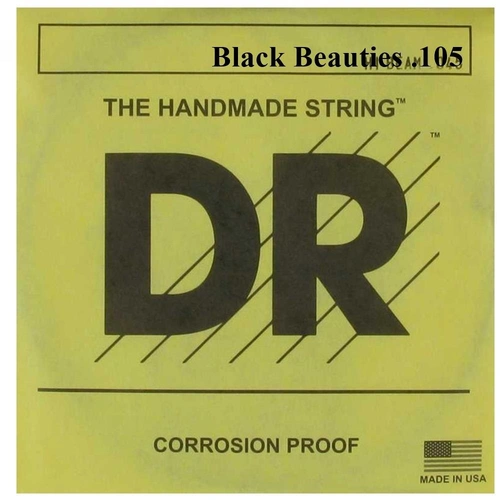 DR Black Beauties Coated Bass Single Guitar B String .125 - 5TH 