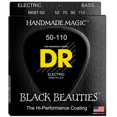 DR Strings BLACK BEAUTIES Taper Coated 4-String Bass Heavy (50-110)  