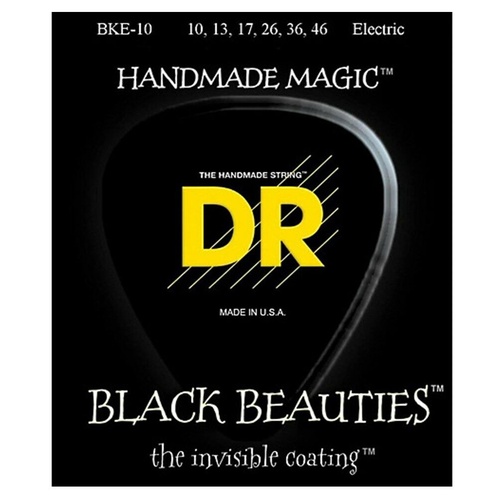 DR Strings BKE-10  Black Beauties Coated Electric Guitar Strings 10 - 46 