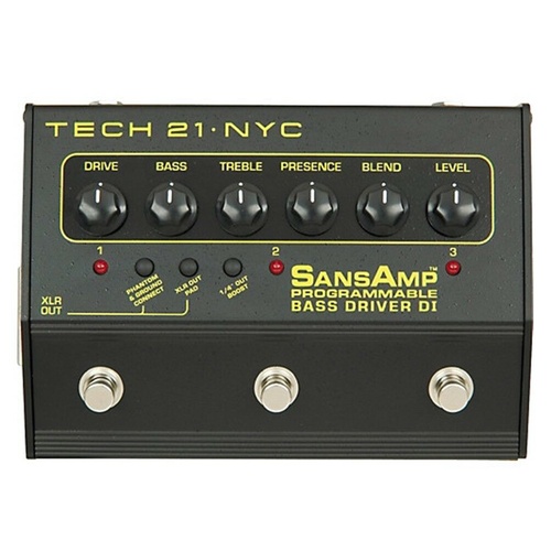 Tech 21 SansAmp Programmable 3 channel  Bass Driver DI Guitar Effects Pedal