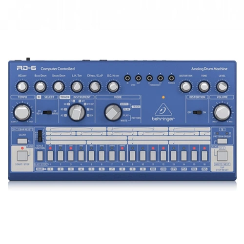 Behringer RD-6-BU Analog Drum Machine - Blue