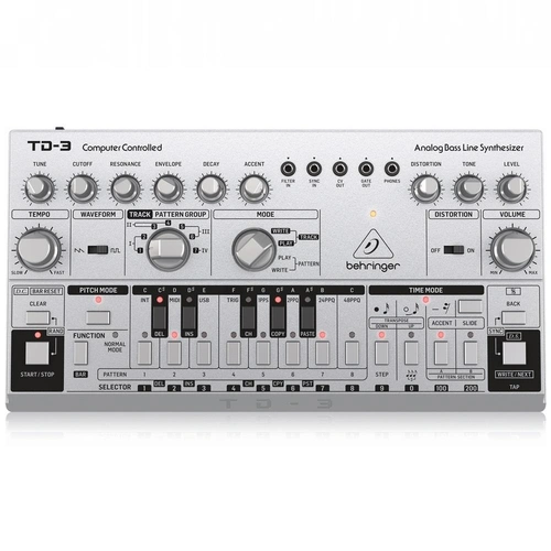 Behringer TD-3-SR Analog Bass Line Synthesizer - Silver