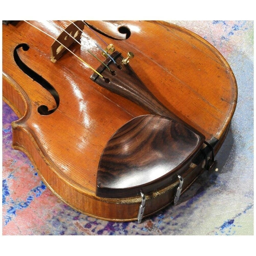 Fine Antique French Violin Labeled F. Breton Made in Mirecourt circa 1850