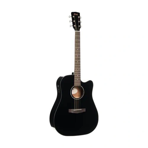 Cort Earth 60CE Acoustic / Electric Guitar - Cutaway - Black - Solid Top