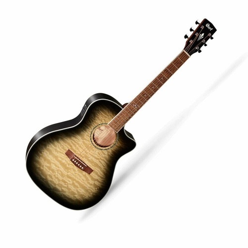 Cort GA-QF TBB Grand Auditorium Acoustic / Electric Guitar Fishman Pickup